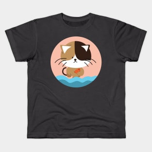 sad cat cute Kids T-Shirt